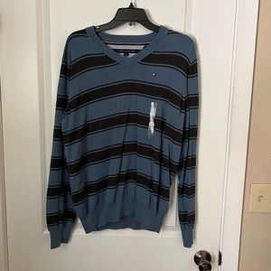 NWT Tommy Hilfiger Blue  striped long Sleeve Crewneck